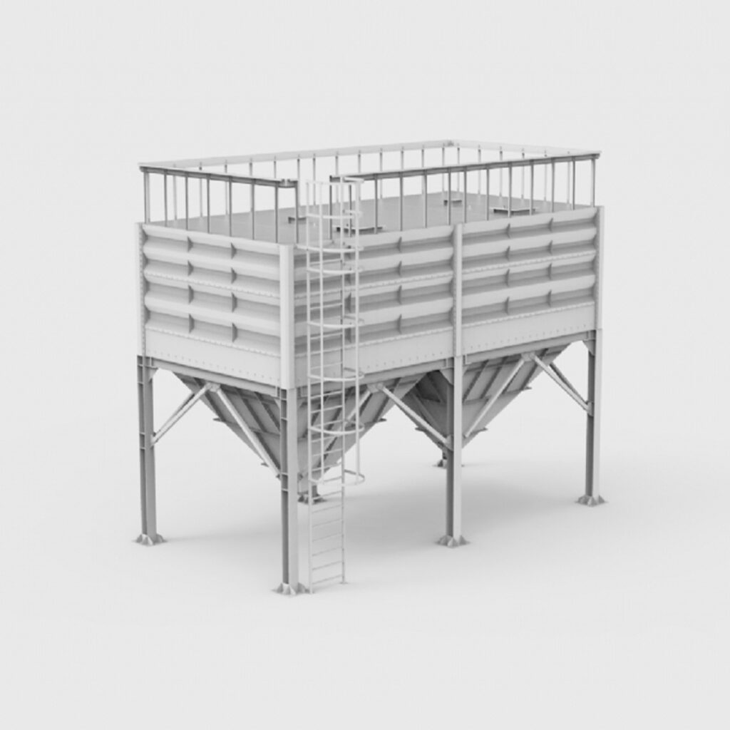 SILO QUADRATO A FORMA TRAPEZIOIDALE